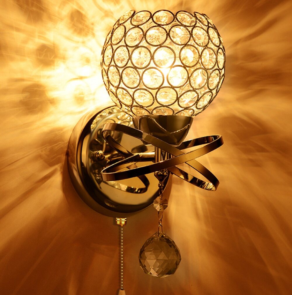 Wall Lamp Bedroom Bedside Crystal Light Wall Sconce Crystal Wall Lamp Home Decor