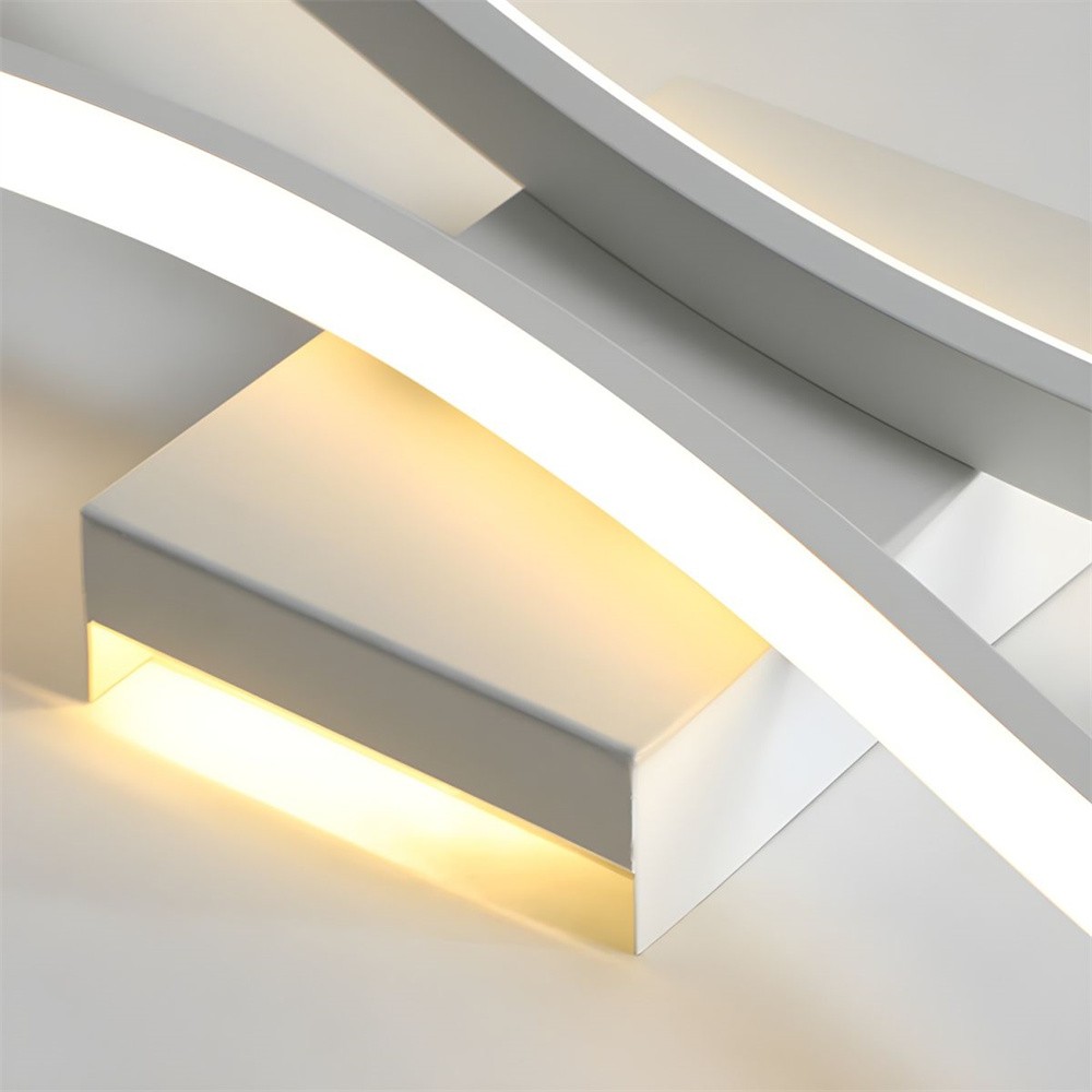 Modern LED Vanity Light Wave Strip Wall Sconce Light Bedroom Living Room Fixture