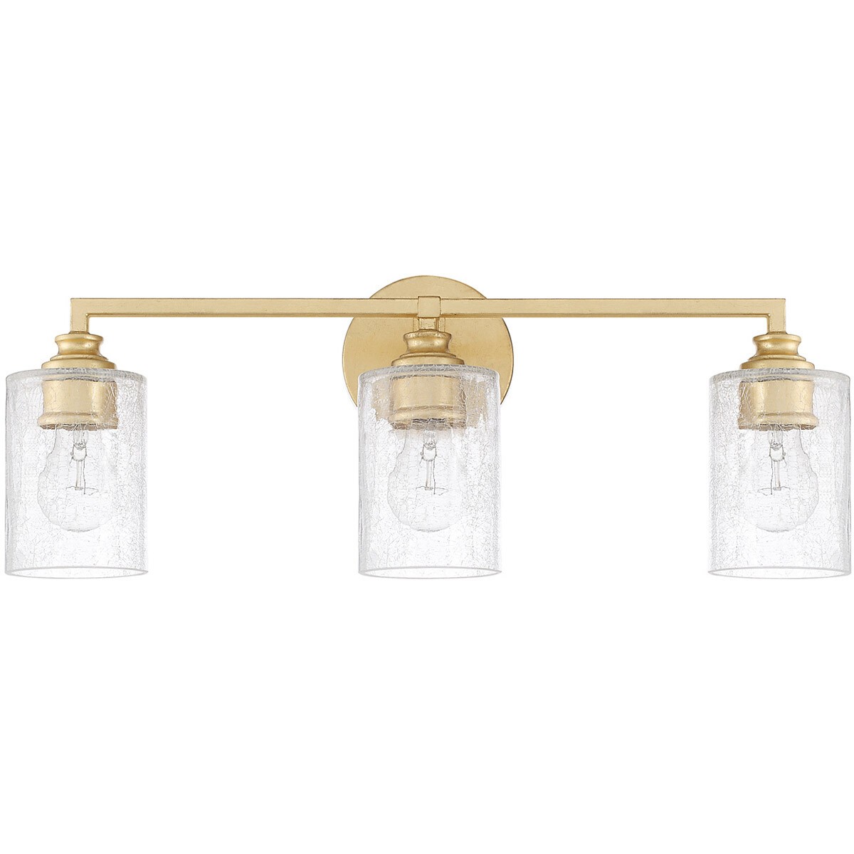 Capital Lighting 120531CG-422 Capital Gold 3-Light 9″T Bathroom Vanity Light