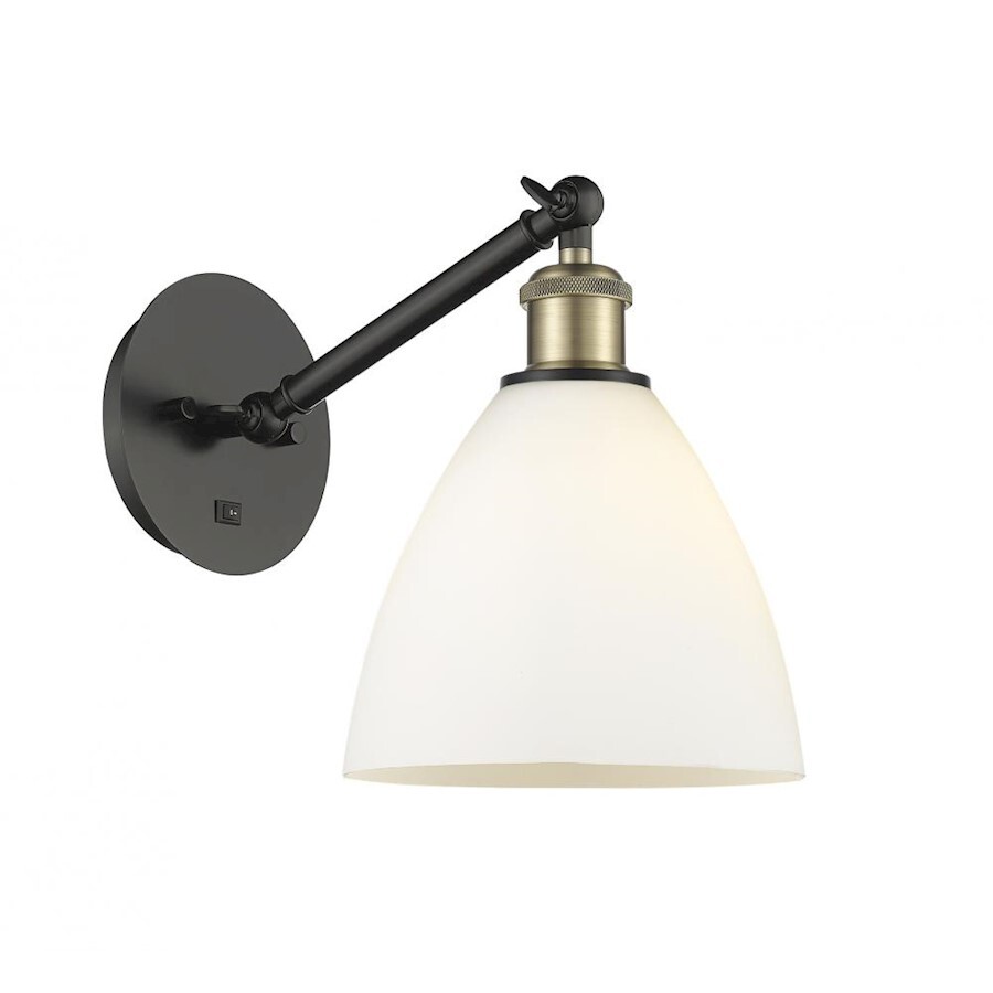 Innovations Ball Brist 7.5″ 1-L 318 Sconce, BAB/BR/FR – 317-1W-BAB-GBD-751
