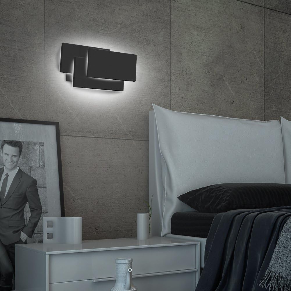 Ralbay 15.75”/36W LED Modern Wall Sconce Indoor Matte Black Wall Mount Light