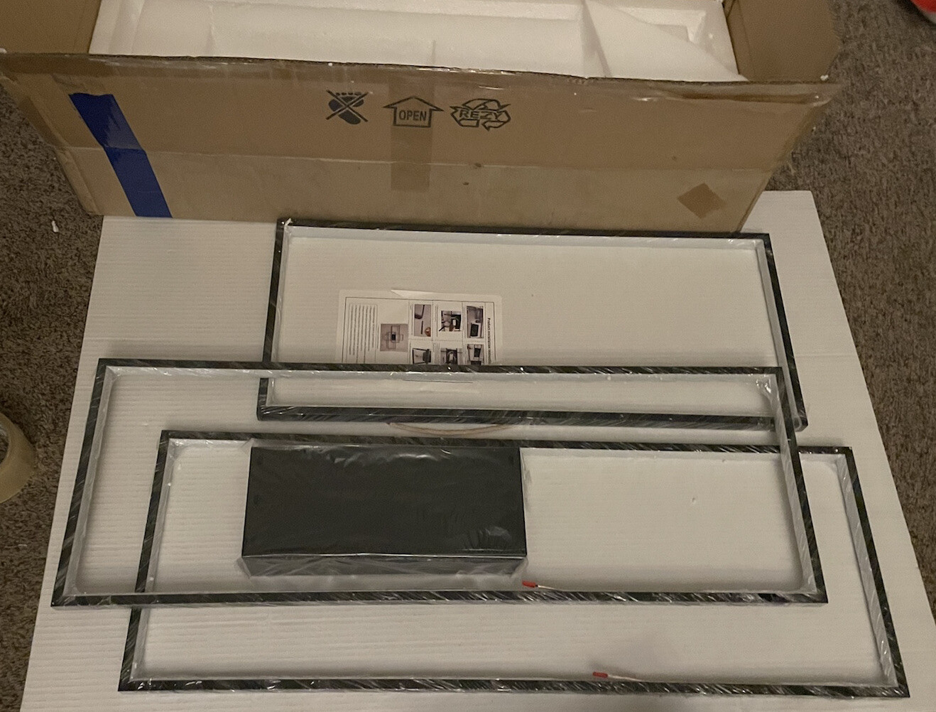 Modern Style Light Up Wall Frame With Power Driver