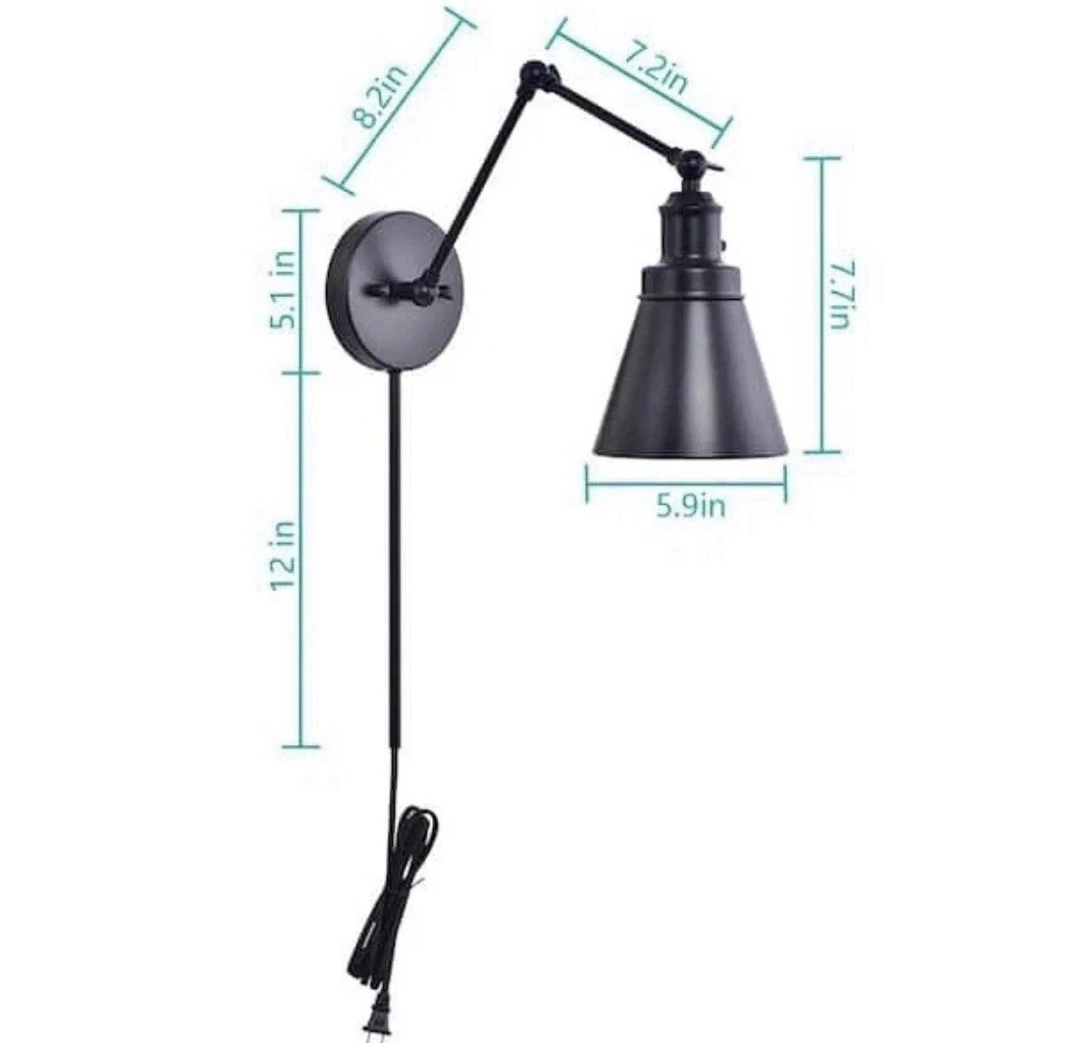 Hampton Bay Stonedale 1-Light Wall Sconce 1007 427 384 Matte Black