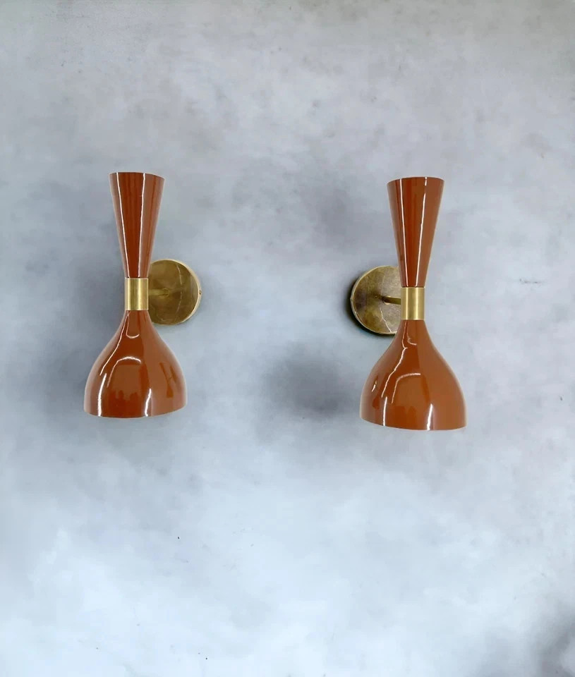 Mid Century Italian Sputnik Wall Light Wall Fixture Lamps Wall Sconce Pair Lamp