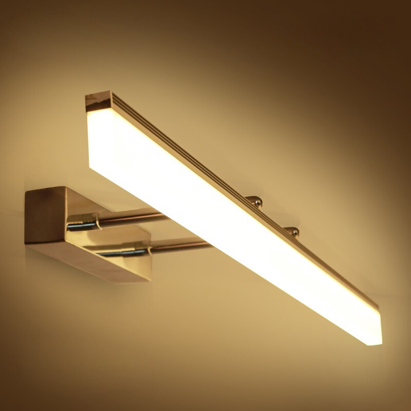 LED SMD 2835 Acrylic Wall Light Fixture Retractable Mirror Front Lamp Bathroom