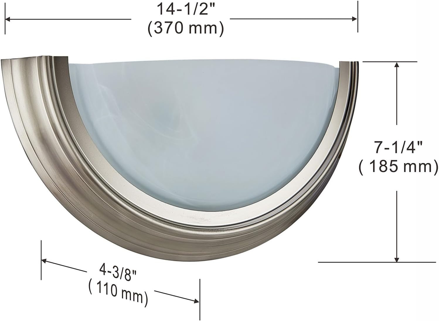 Modern 14.5″ LED Wall Sconce, Dimmable Half Moon Light for Indoor Spaces
