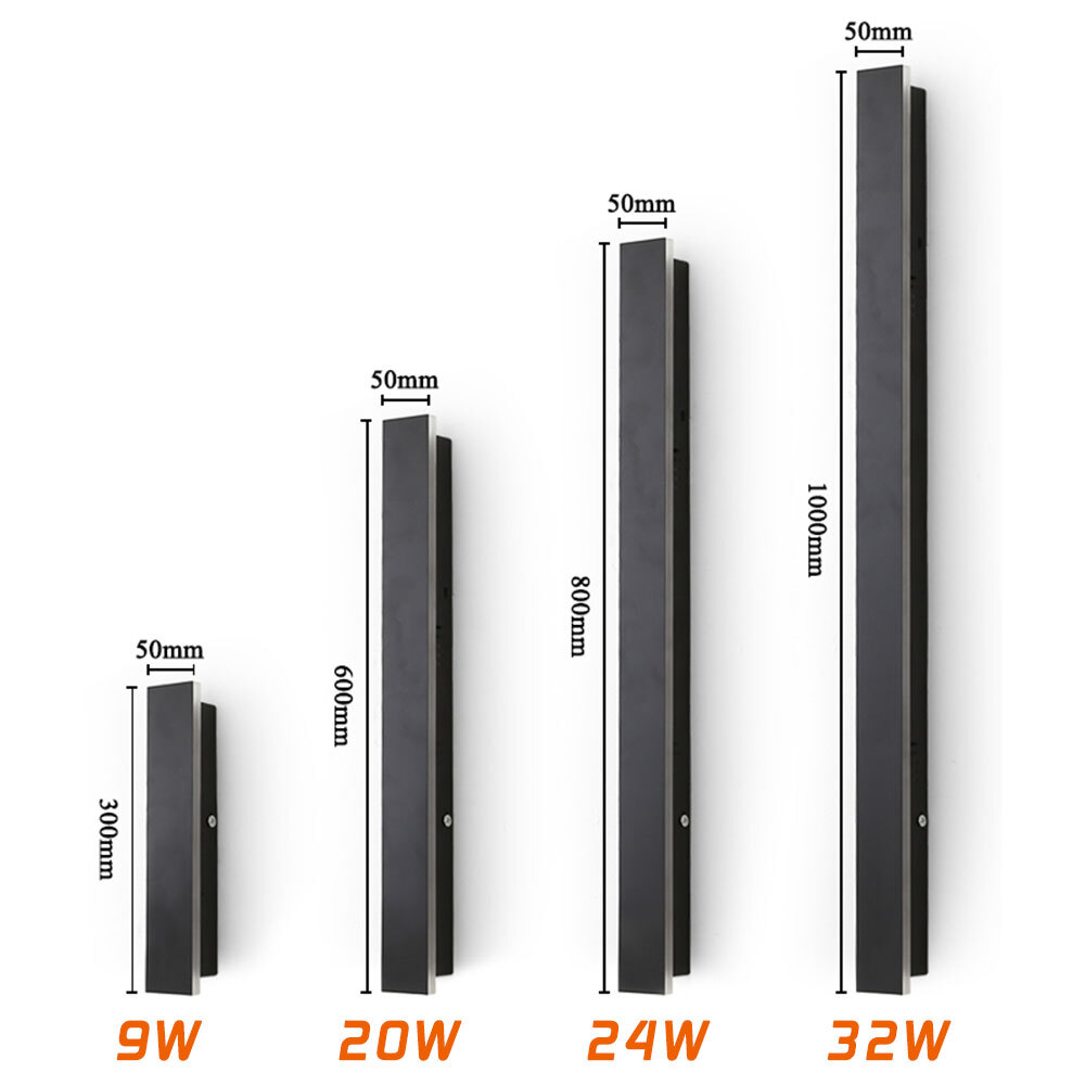 LED Modern Long Wall Sconce Waterproof Outdoor Home Lamp Light Sconce Exterior