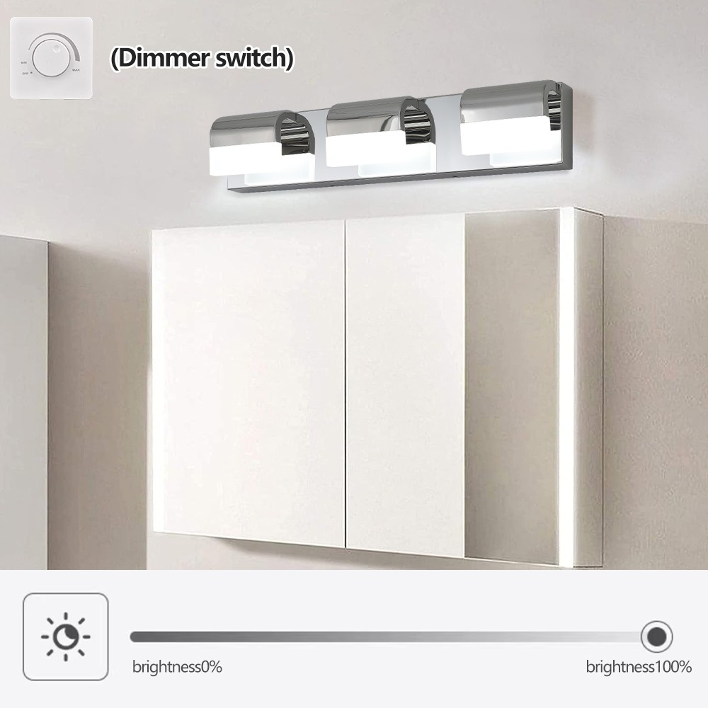 LED 22» Vanity 3 Light Polished Chrome for Bathroom Mirror Wall Lamp Fixture UL