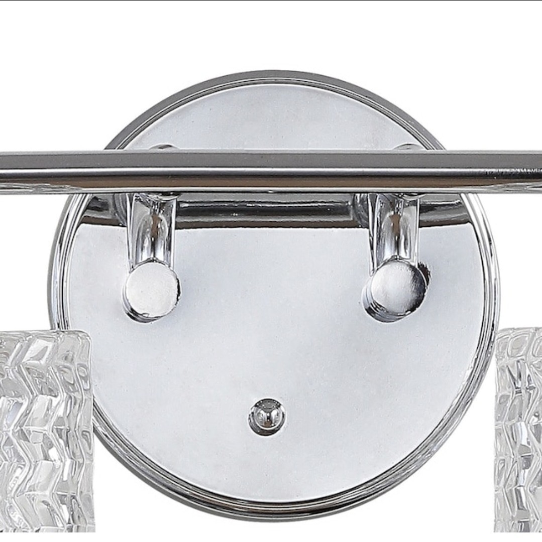 JONATHAN Y JYL3550A 3-Light Vanity Wall Light Chrome Polished Clear Glass