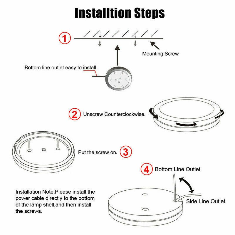 4/8/12 PIECE LED Spot Lights Ceiling Camper Van Caravan Motorhome Boat Downlight