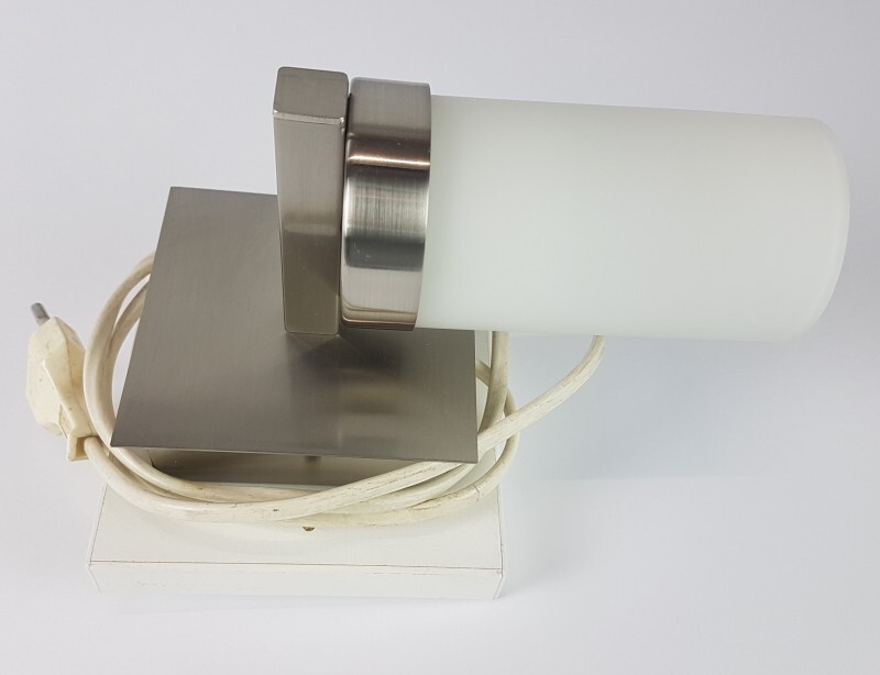 Genuine Philips 40W E14 IP21 230V Wall Light Matt Brushed Aluminium, EEK:G