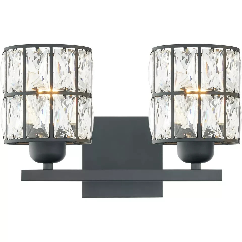 James Allan QZBF24757 Raymond 2 Light 13″W Bathroom Vanity Light – Matte Black