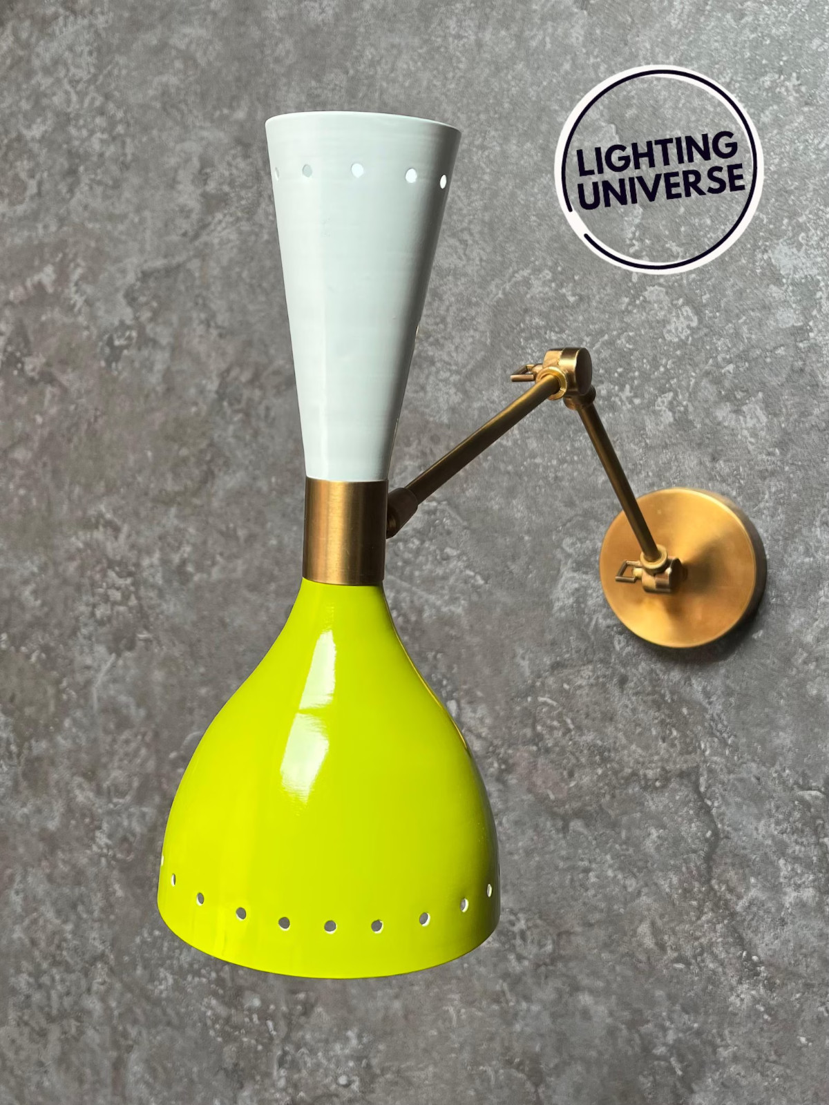 Mid-Century Handmade Brass Modern Wall Sconce: Adjustable Single Arm Wall Lamp