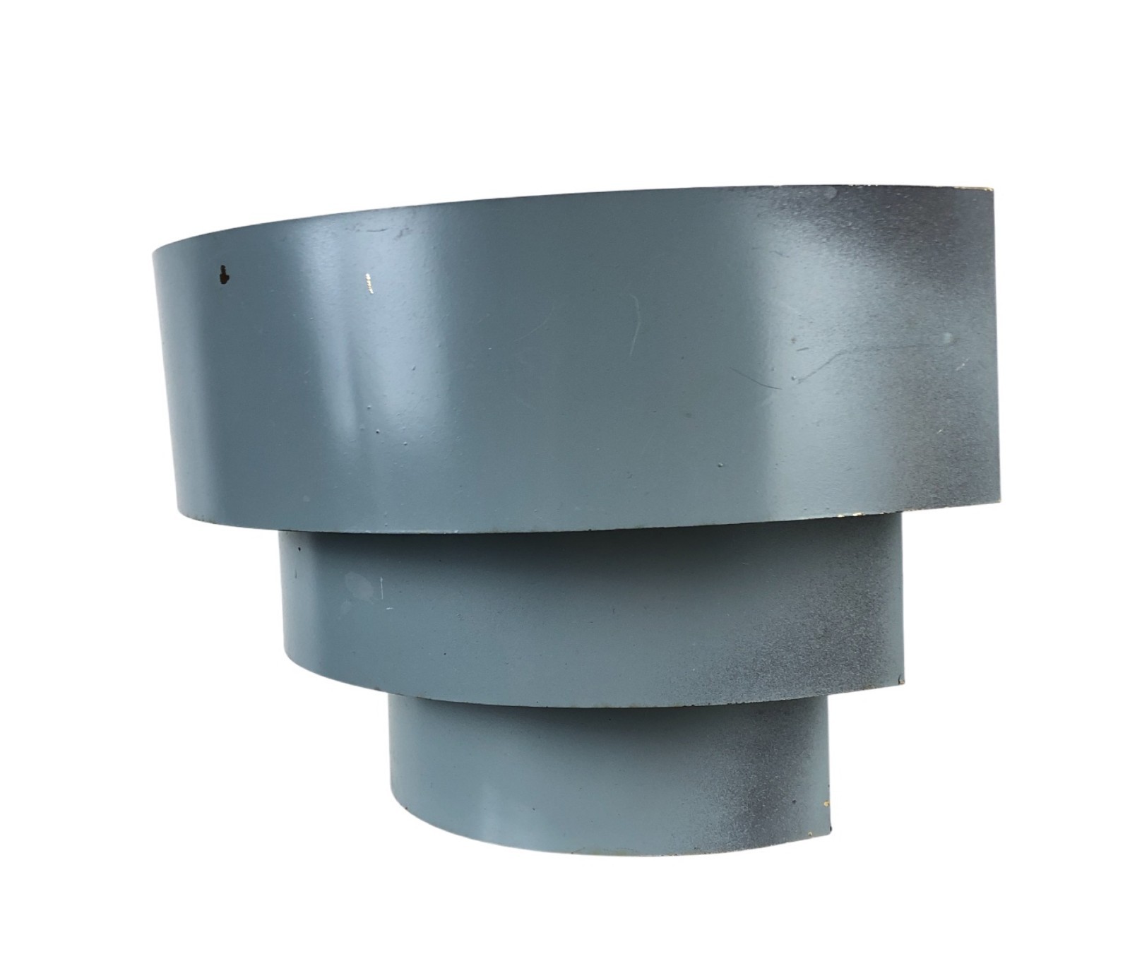 Vintage Art Deco 3 Semicircle Gray – Blue Metal Wall Sconce Light Fixture