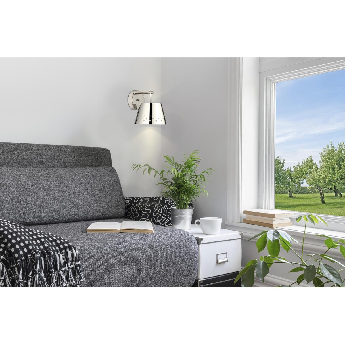 Z-Lite 6014-1S-PN Katie 1 Light 8 inch Polished Nickel Wall Sconce Wall Light
