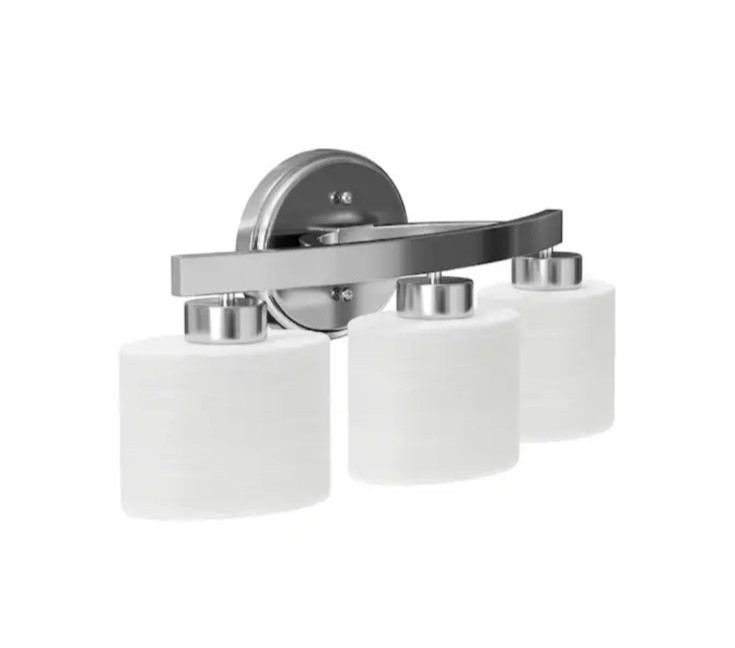 allen+roth Vanity Light VBSS271-SH, 21-1/2″X9″ X 5-1/2″, 3 Light Polished Chrome