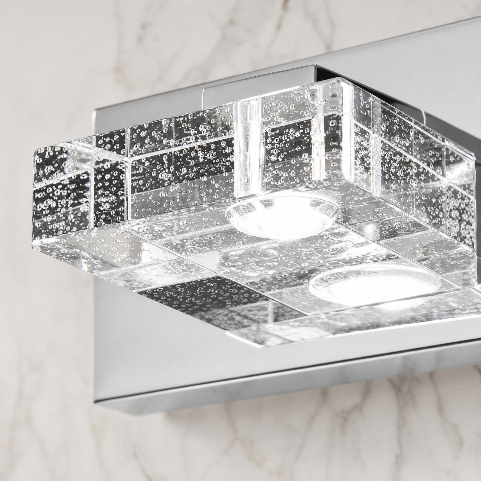 31 in 5 Light Bubble Crystal LED Vanity Bathroom Over Mirror Wall Sconce Fixture