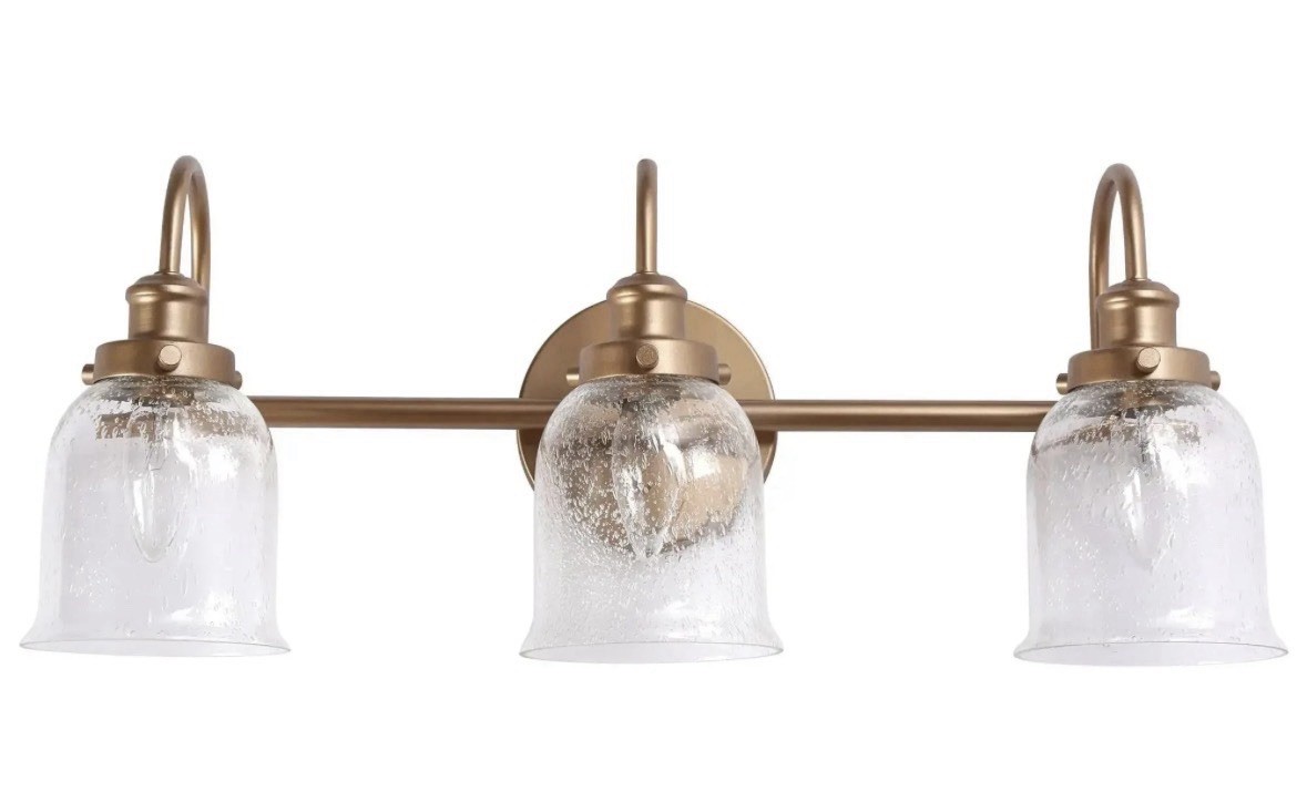 Sarrin 3-Light Gold Bathroom Vanity Light A04271