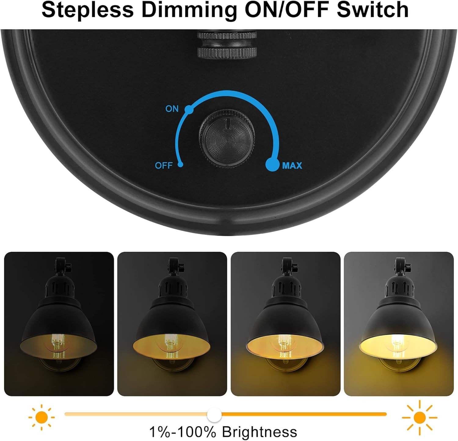 Adjustable Swing Arm Wall Sconce with Dimmable Lighting – Perfect for Any Room