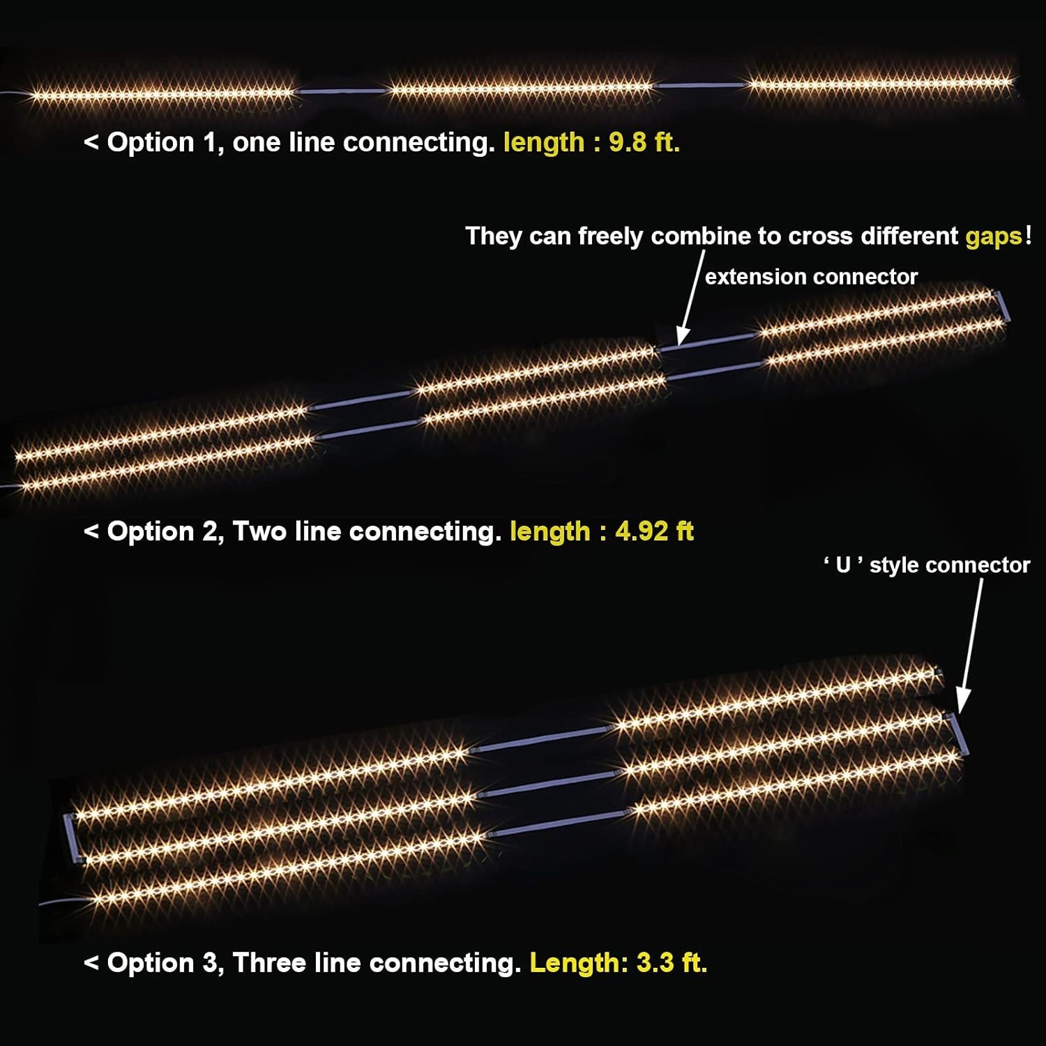1500lm LED Under Cabinet Lights: 6 PCS Dimmable Strip Lights with Remote Dimmer