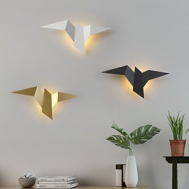Modern Bedside Wall Lamp LED Bird-Shaped Light For Bedroom Staircase Living Room