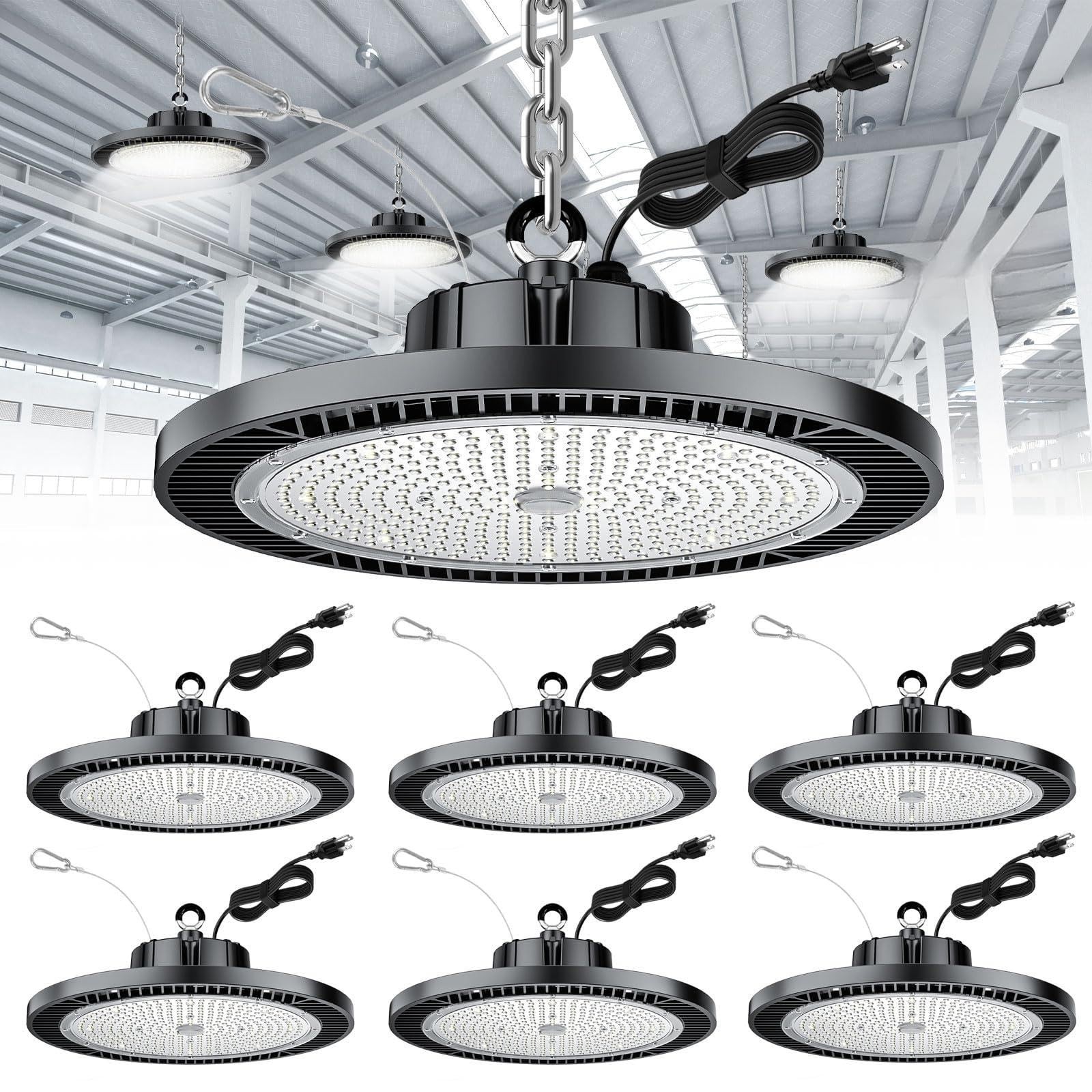 6Pack 250W Led High Bay Light Super High Brightness 35000lm (Replacement 1000…
