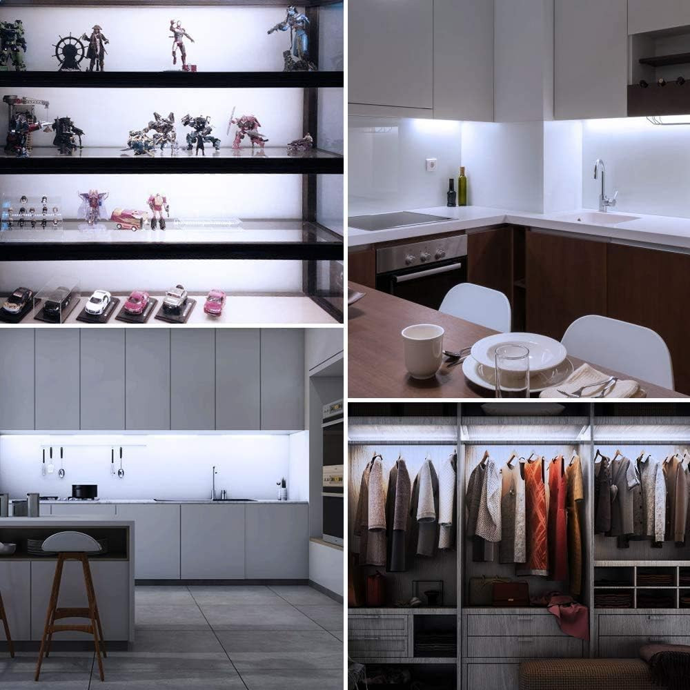 LED Display Lights, 6-Pack Linkable under Cabinet Lighting 6000K | Daylight Whit