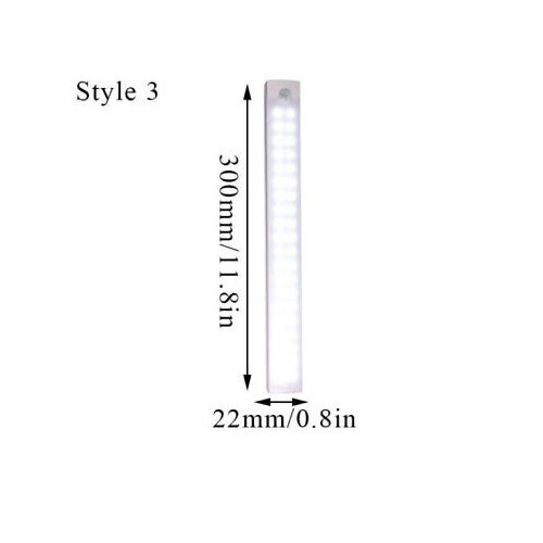 LED Motion Sensor Under Cabinet Closet Light USB Rechargeable Kitchen Lamp Strip