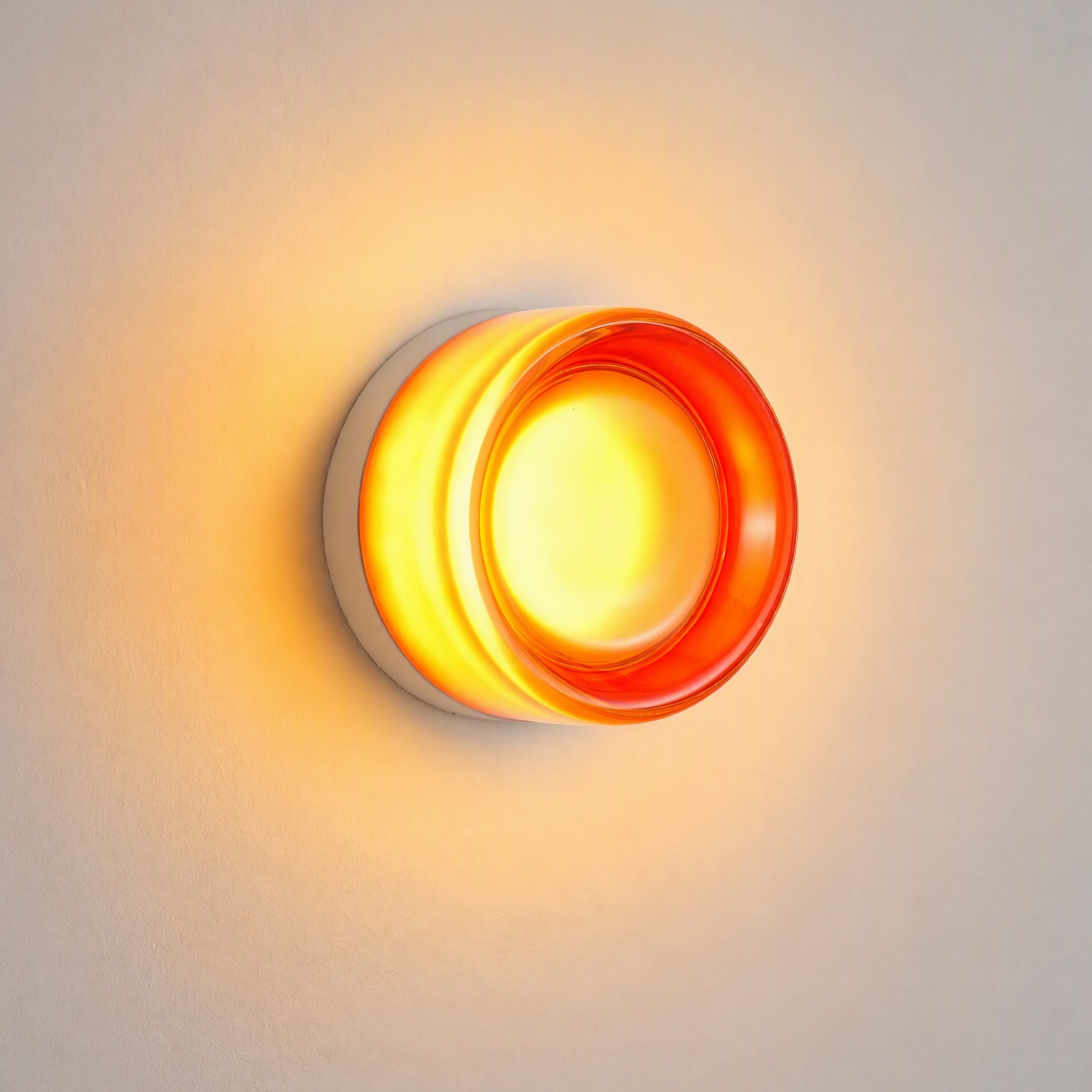 5″ Indoor LED Wall Lamp Thick Glass Sconce Orange Ceiling Light Fixture Bedroom