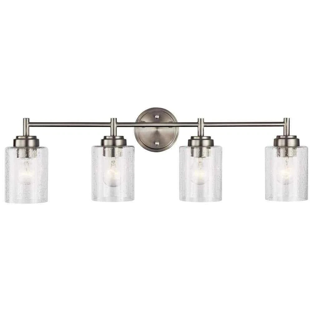 KICHLER Winslow 30 in. 4-Light Brushed Nickel Contemporary Bathroom Vanity Light