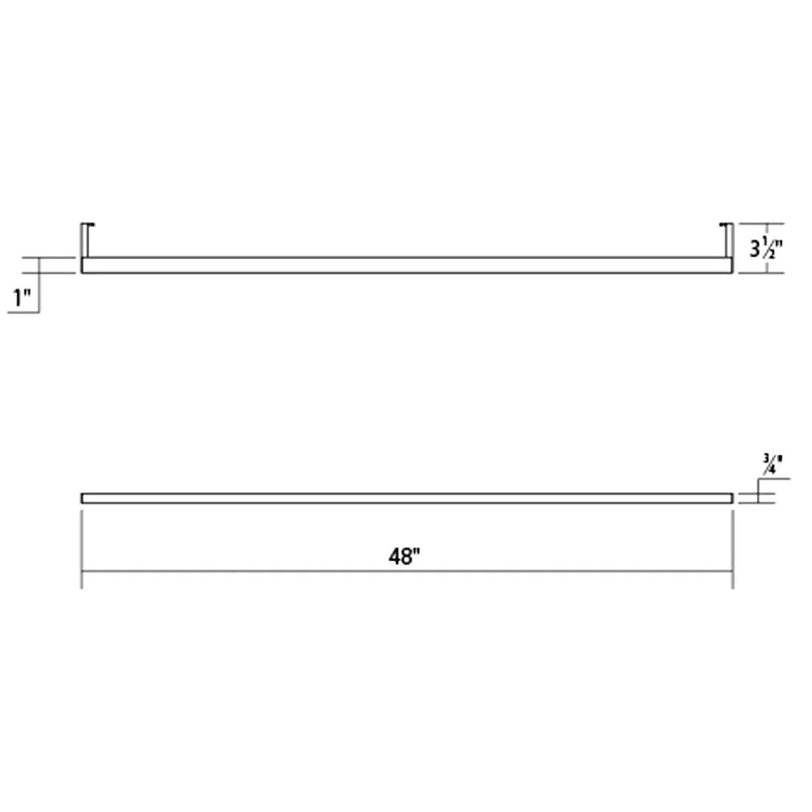Sonneman 2814-4 Thin-Line Indirect Light 48″W Integrated LED Bath – Black