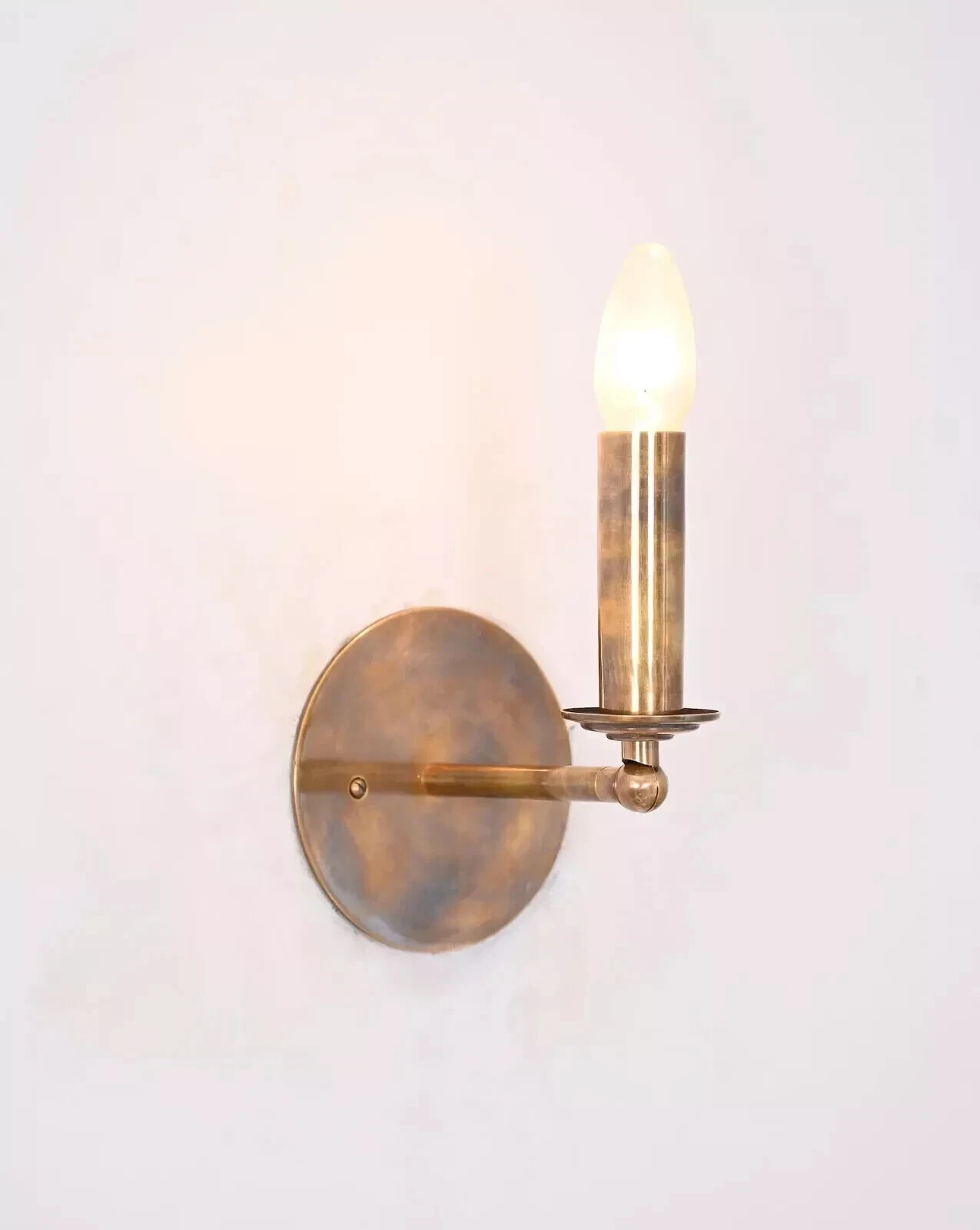 Italian Brass Sconces -Brass Cylinder Wall Sconce – Adjustable Wall Lights