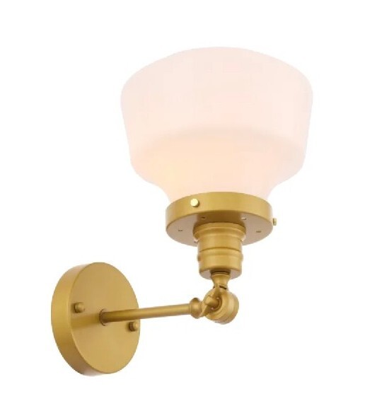 Elegant Lighting Lyle Single Light 13″ Tall Bathroom Sconce with Frosted Glass