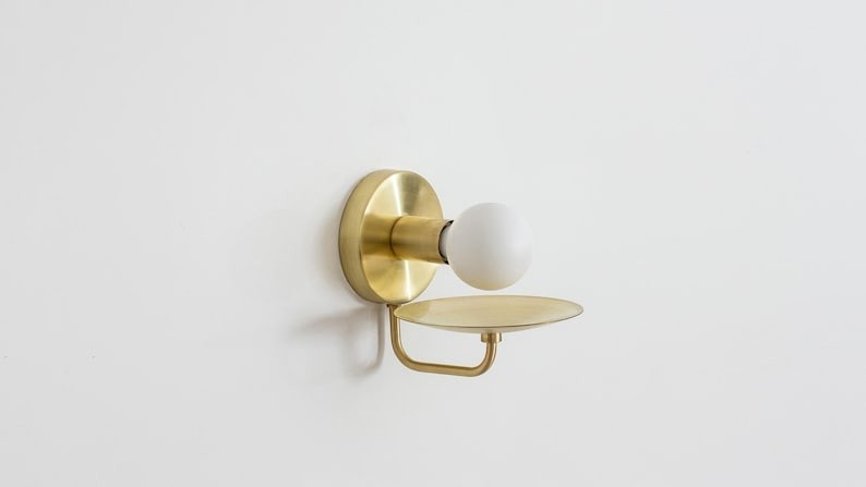 The Luminous Perch Wall Light Shelf | Functional Designer Lighting Sconce