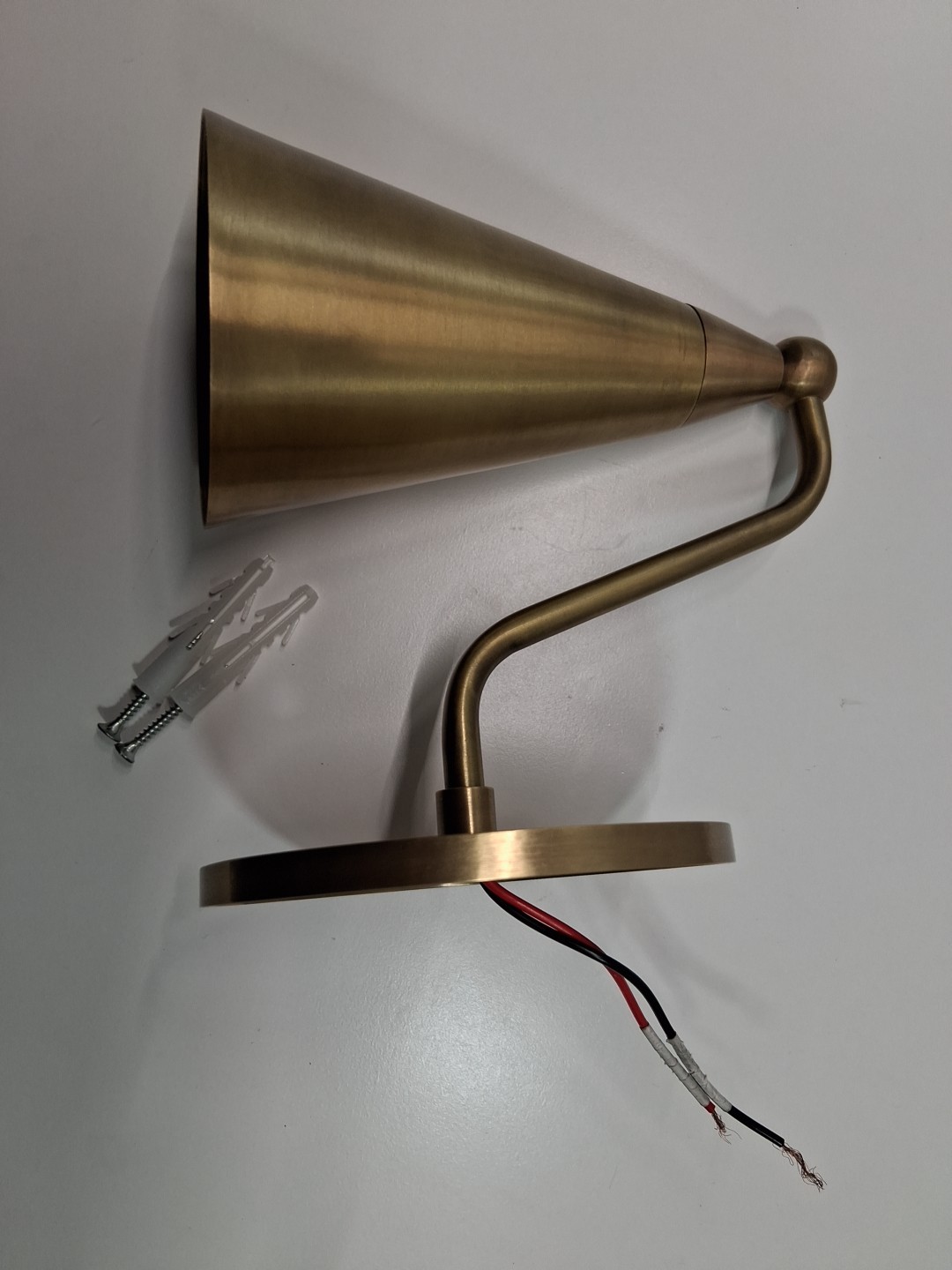 Regal Nauticaz Modern Mid Century Wall Lamp, Raw Brass Sconce Light Fixture, Han