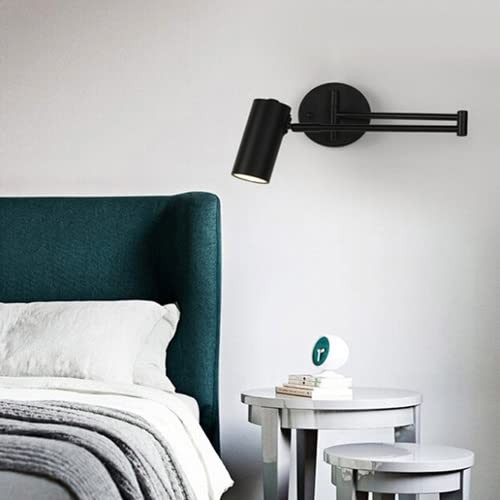 Swing Arm Wall Sconce Adjustable Wall Mount Reading Light Headboard Lamp, Mod…