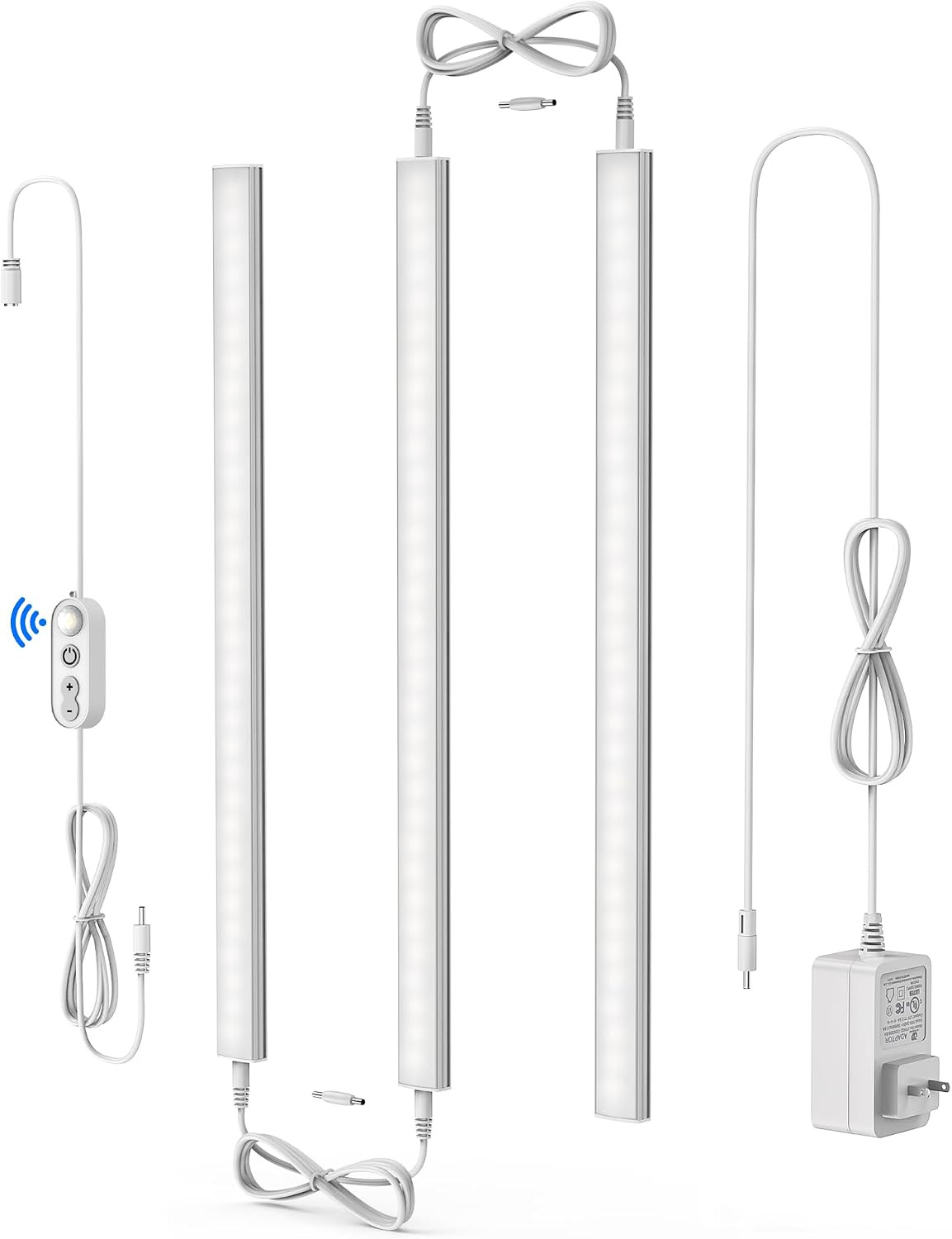 Dimmable under Cabinet Lighting for Kitchen – 6 Pcs 12 Inches Linkable Counter L