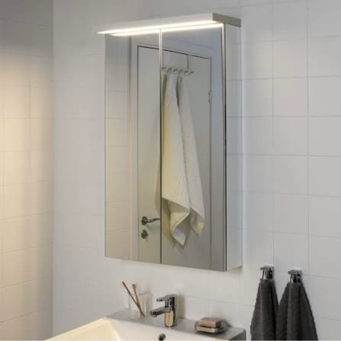 IKEA GODMORGON Wall Lamp Silver Indoor 15 3/4 in MPN 502.508.93