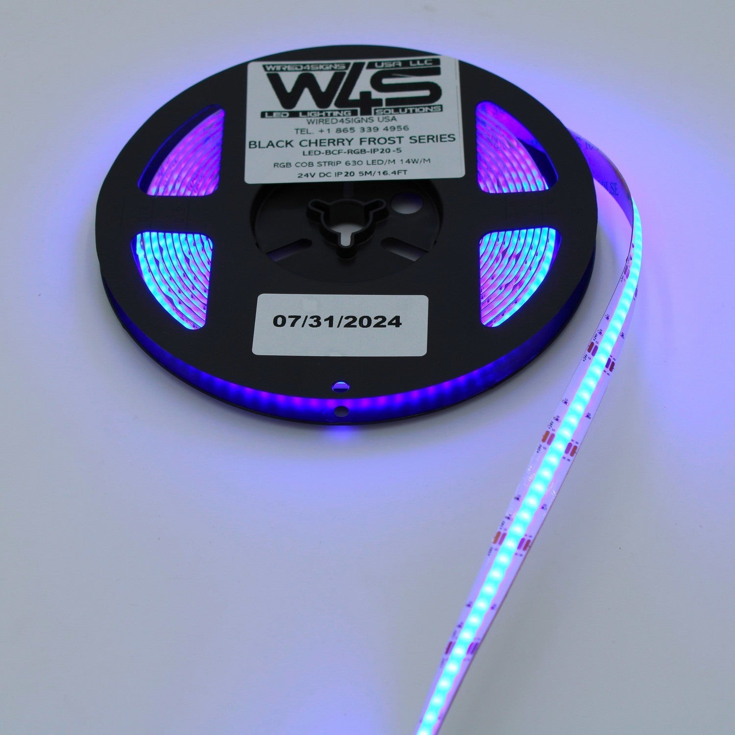 Wired4Signs Black Cherry Frost Series RGB COB LED Strip 24V IP20 Indoor