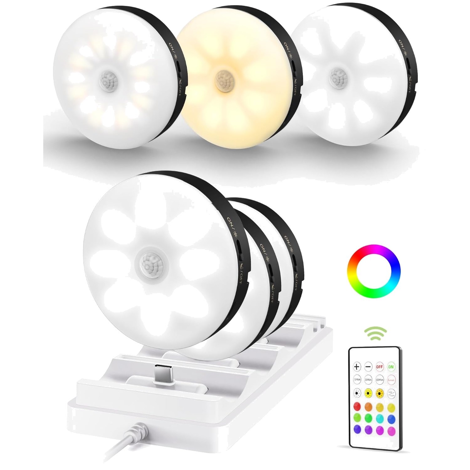 Wireless Puck Lights for Shelf and Kitchen – 6 Pack