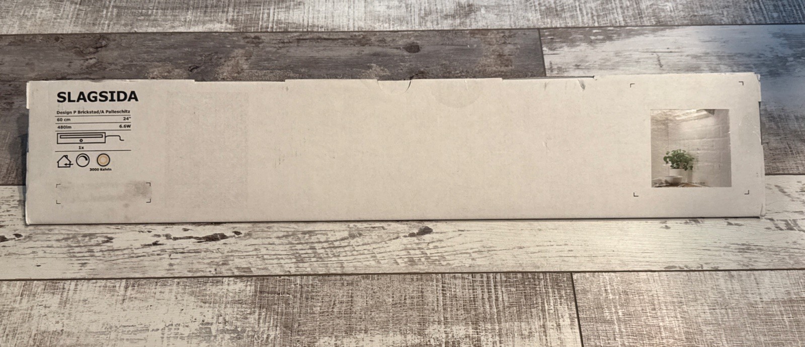 IKEA SLAGSIDA LED Countertop Light Dimmable White 24″ New 303.556.50
