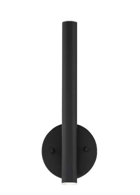 Z-Lite 2-Light Matte Black LED Sconce with Matt Black Steel-New Read