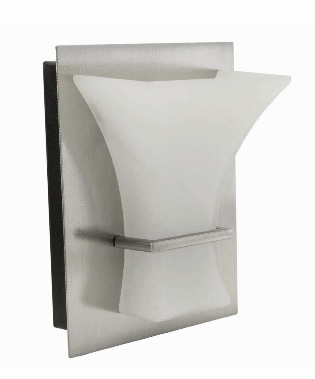 12 V LED Frosted Glass Wall Sconce 1W 3000K Brushed Nickel RV/Camper