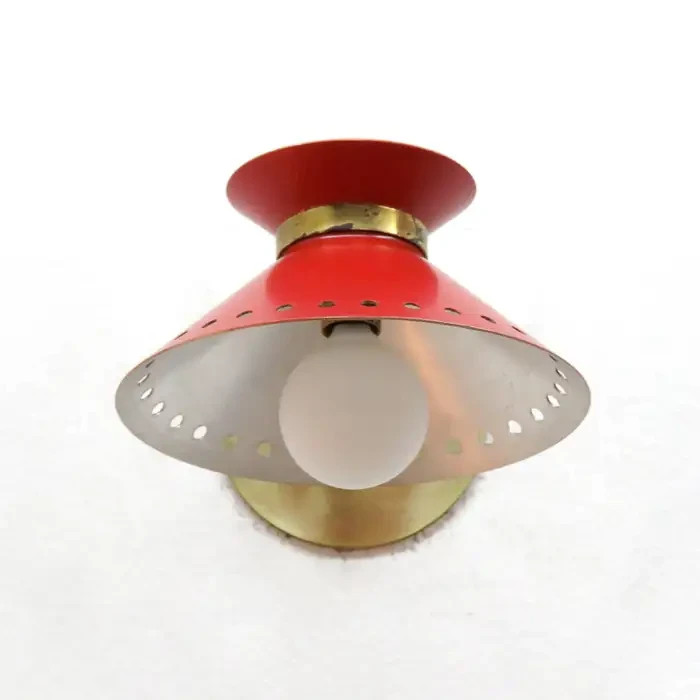 Pair of Red Wall Lights, by Colombocreationz India 1950