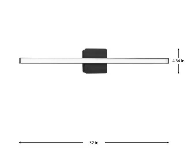 Progress Lighting P300405-31M-CS Phase LED Vanity, 1-Light LED 22 Watts, Matte