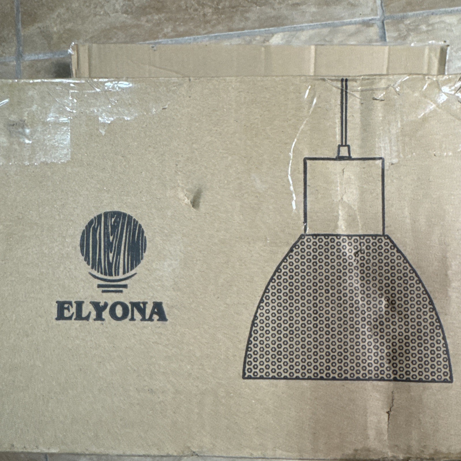 ELYONA 2 Pack Large Hammered Pendant Light Fixtures, 16 Inch Ash Wood Vintage…