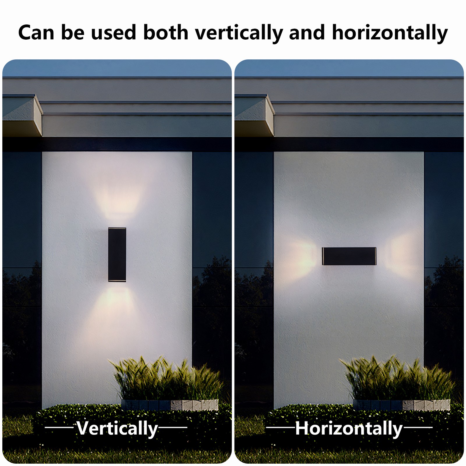 18″ 2 Pack Outdoor Wall Lamp Up Down Light Sconce Waterproof Exterior Fixture UL