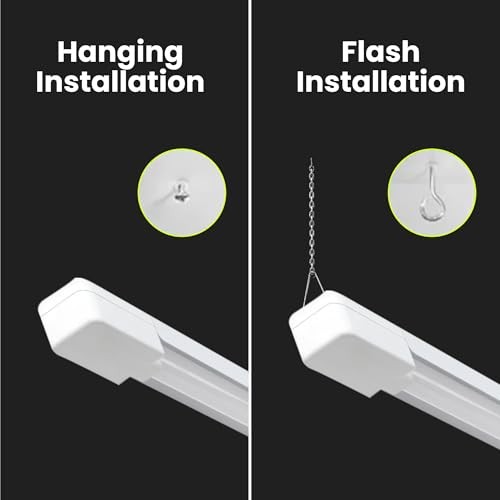 3ft LED Utility Light, 3000 Lumens, Plug-in, 3FT. 4000K Cool White