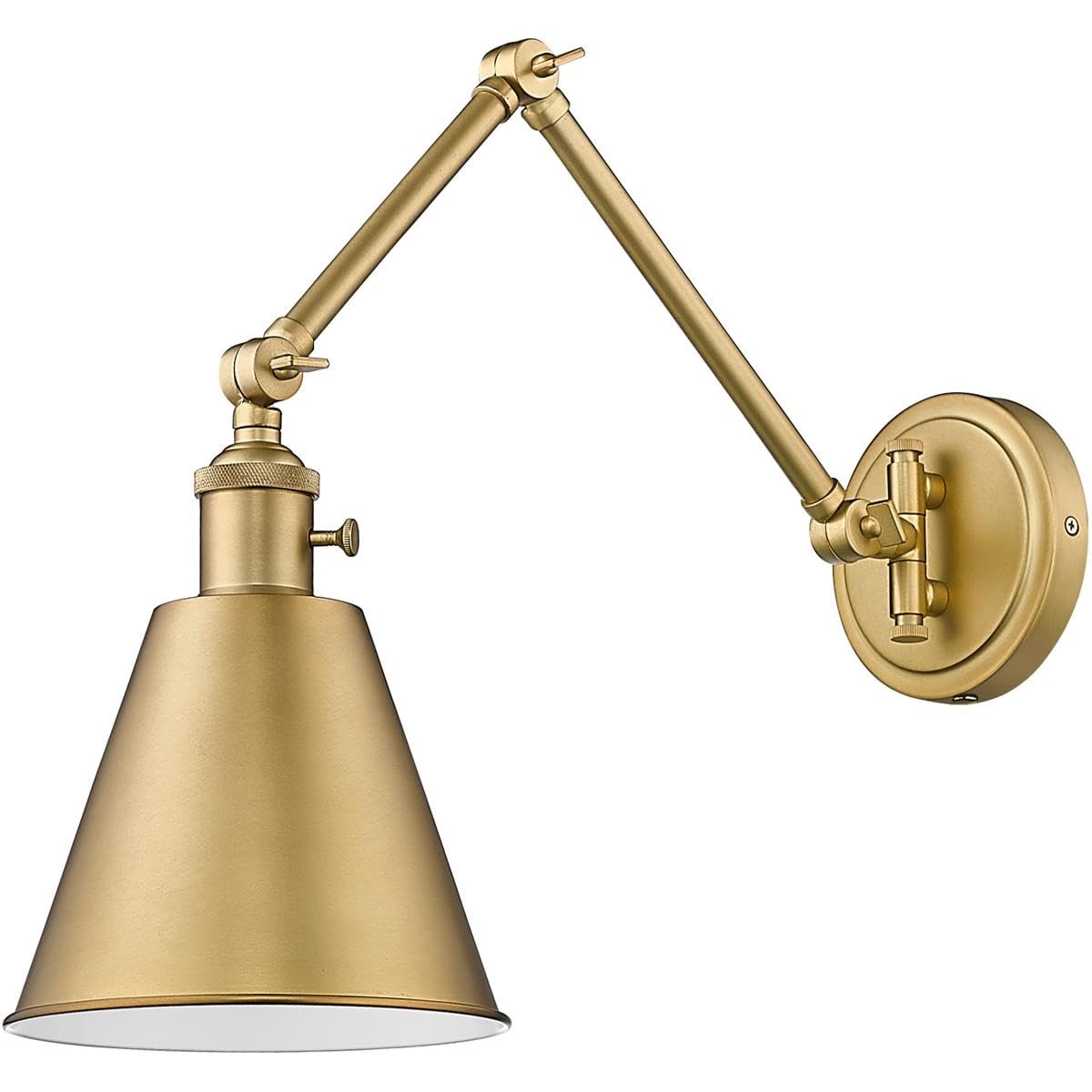 Z-Lite 349S-RB Gayson Wall Sconce, 1-Light 100 Watts, Rubbed Brass