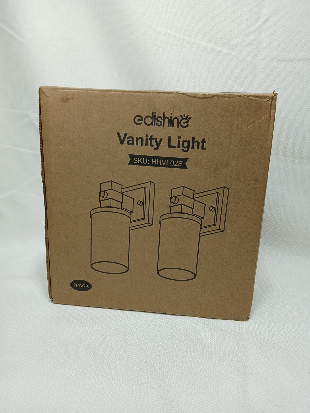 EDISHINE Wall Sconces Set of 2, Farmhouse Vanity Light Fixtures with Clear Glass